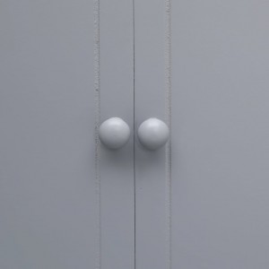 Armário de casa de banho 46x24x116cm madeira paulownia cinzento H