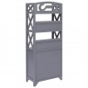 Mueble de cuarto de baño madera Paulownia gris 46x24x116 cm 5