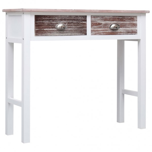 Mesa consola de madera marrón 90x30x77 cm M 2