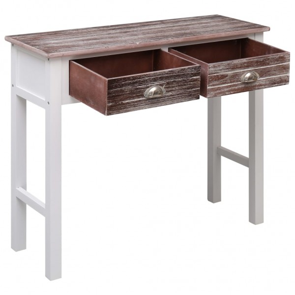 Mesa consola de madera marrón 90x30x77 cm M 3
