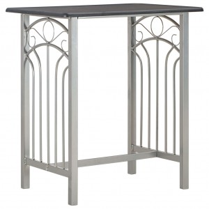 3 pcs conjunto de bar em madeira e aço preto H