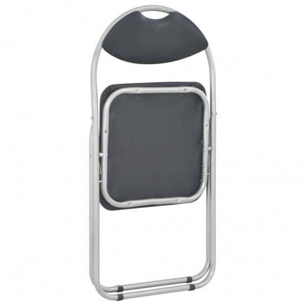 Sillas de comedor plegables 2 unidades cuero sintético negro M 5