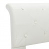 Estructura de cama de cuero sintético blanco 140x200 cm 5