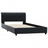 Estrutura de cama 100x200 cm couro artificial preto 2