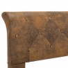 Estrutura de cama 120x200 cm camurça artificial castanho 5