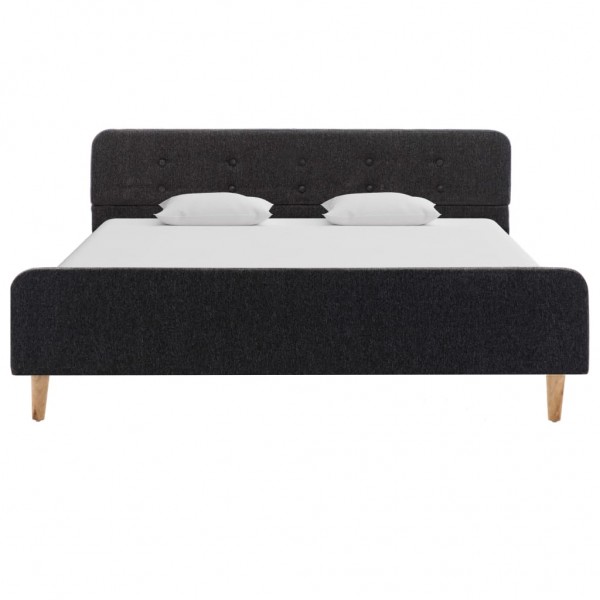 Estructura de cama de arpillera gris oscuro 160x200 cm M 2