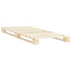 Estructura de cama de palés madera maciza de pino 120x200 cm H