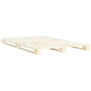 Estructura de cama de palés madera maciza de pino 160x200 cm H
