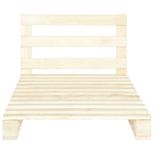 Estructura de cama de palés madera maciza de pino 90x200 cm M 3
