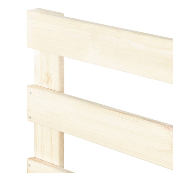 Estructura de cama de palés madera maciza de pino 90x200 cm M 5