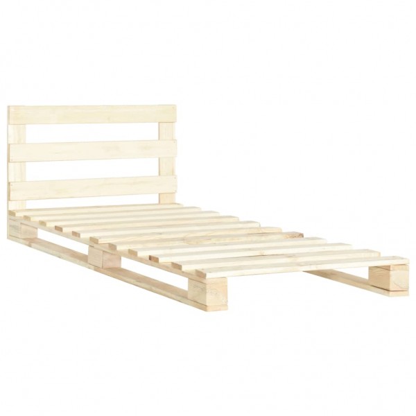 Estructura de cama de palés madera maciza de pino 100x200 cm M 2