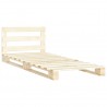 Estructura de cama de palés madera maciza de pino 100x200 cm 2