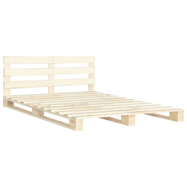 Estructura de cama de palés madera maciza de pino 160x200 cm M 2