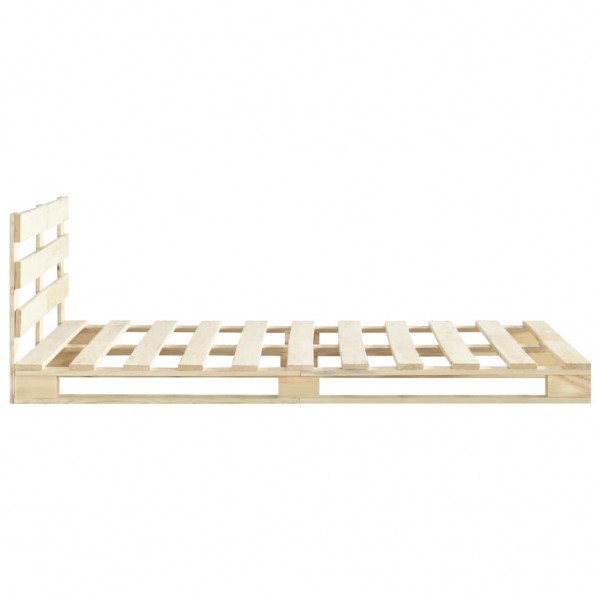 Estructura de cama de palés madera maciza de pino 160x200 cm M 4