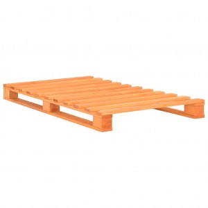 Estructura de cama de palés madera maciza pino marrón 100x200cm H