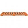 Estructura de cama de palés madera maciza pino marrón 200x200cm 4