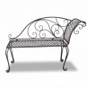 Chaise lounge para jardim 128 cm aço antigo castanho 2