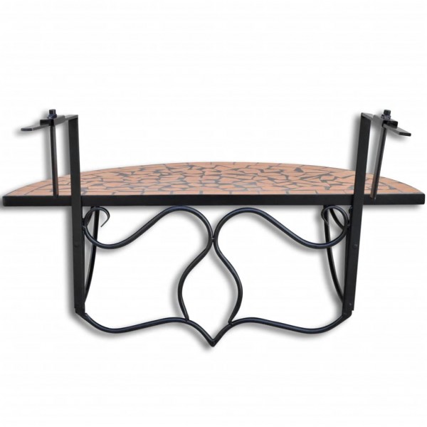 Mesa de varanda suspensa mosaico terracota M 5
