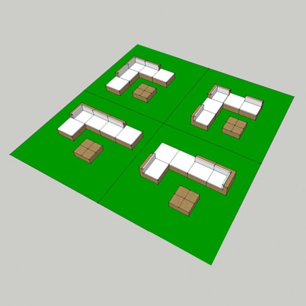 Set muebles de jardín 6 piezas y cojines ratán sintético negro M 5