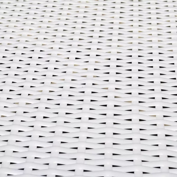 Set muebles de jardín 8 piezas y cojines ratán sintético blanco M 4