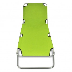 Tumbona plegable de acero con recubrimiento polvo verde manzana H