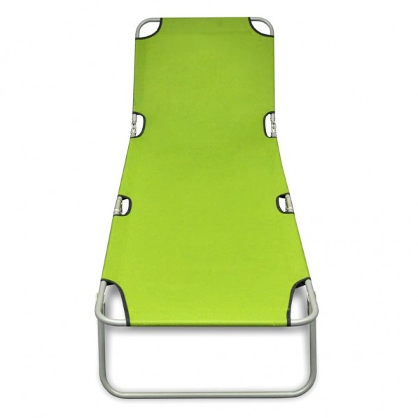 Tumbona plegable de acero con recubrimiento polvo verde manzana M 2