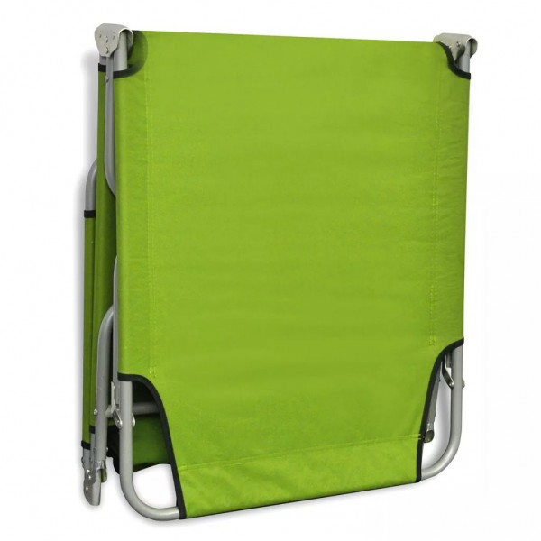 Tumbona plegable de acero con recubrimiento polvo verde manzana M 5