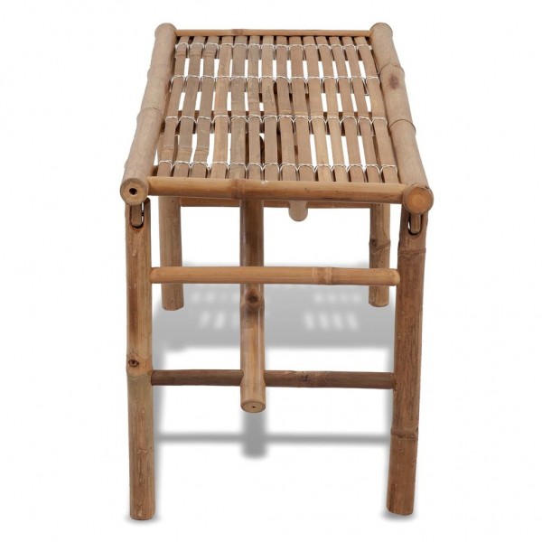 Banco de jardín plegable 118 cm bambú M 3