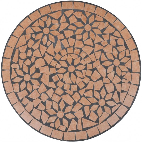 Mesa de bistrô 60 cm mosaico cor terracota M 3