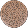 Mesa de bistro de mosaico terracota 60 cm 3