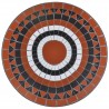 Mesa de bistrô 60 cm mosaico terracota e branco 3