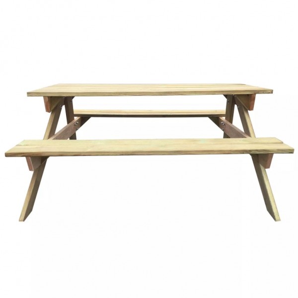 Mesa de picnic de madera de pino 150x135x71.5 cm M 2