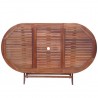 Set de comedor de jardín 7 piezas madera maciza de acacia 4