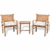 3 pcs conjunto bistrô com almofadões em bambu 1