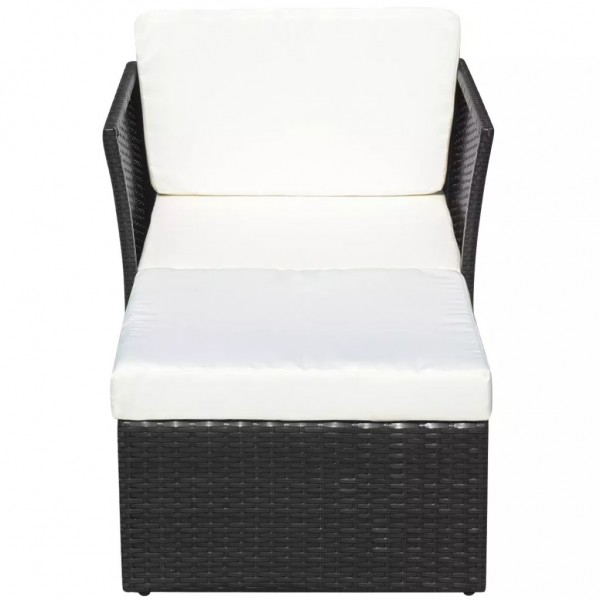 Cadeira de jardim com banco vime preto M 4