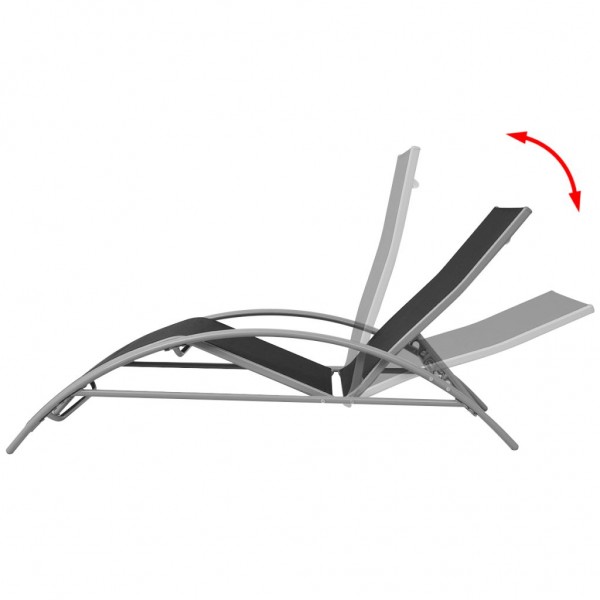 Tumbona negra de aluminio M 4