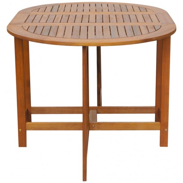 Mesa de jardín madera maciza de acacia 130x90x72 cm M 3