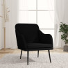 Sillón de tela negro 63x76x80 cm 1