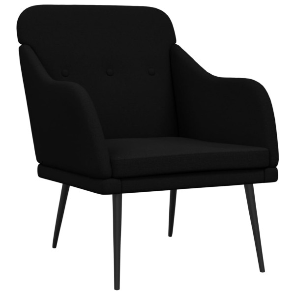 Sillón de tela negro 63x76x80 cm M 2