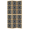 Biombo separador 3 paneles madera maciza Paulownia marrón negro 4