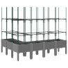 Jardinera con enrejado PP gris claro 160x120x142.5 cm 5