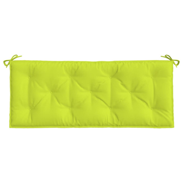Cojines de banco de jardín 2 uds verde brillante 120x50x7 cm M 5