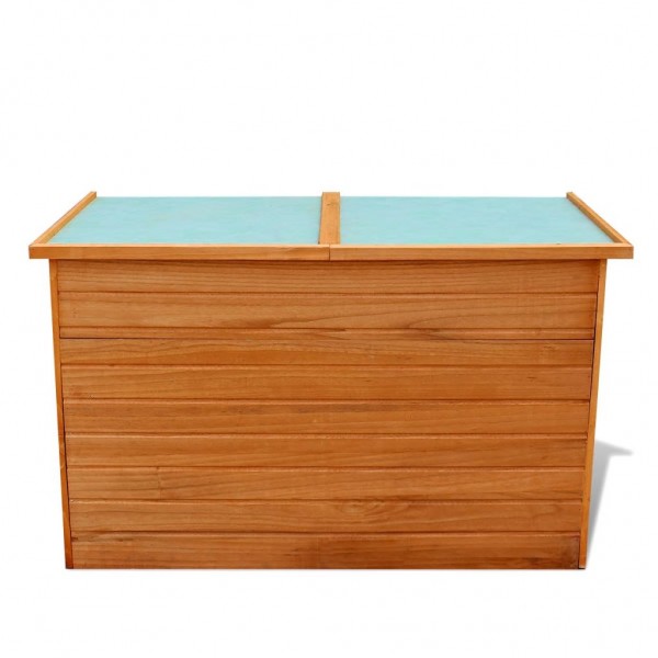 Caja de almacenaje de jardín de madera 126x72x72 cm M 3