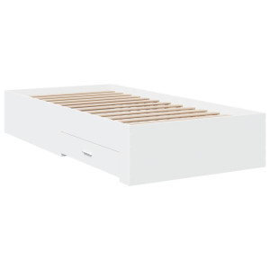 Estrutura cama c/ gavetas 90x190 cm derivados de madeira branco H