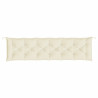 Almofadão p/ banco de jardim 200x50x7 cm tecido oxford creme 4