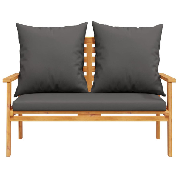 3 pcs conjunto lounge de jardim c/ almofadões acácia maciça M 5