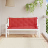 Cojines de banco de jardín 2 uds tela Oxford rojo 150x50x7 cm 1