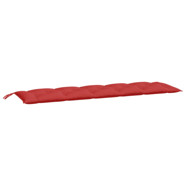 Almofadões banco jardim 2 pcs 180x50x7cm tecido oxford vermelho M 3