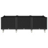 Jardinera con ruedas PP negro 150x80x54 cm 3