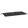 Almofadões banco jardim 2 pcs 100x50x7cm tecido oxford preto 4